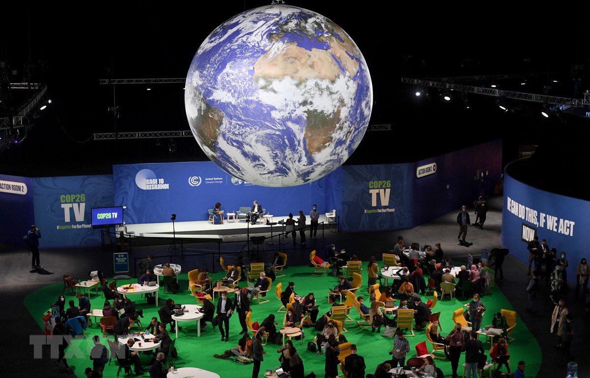 Toàn cảnh một phiên họp của Hội nghị lần thứ 26 Các bên tham gia Công ước khung của LHQ về Biến đổi khí hậu (COP 26) tại Glasgow, Scotland (Vương quốc Anh) ngày 11/11/2021. 