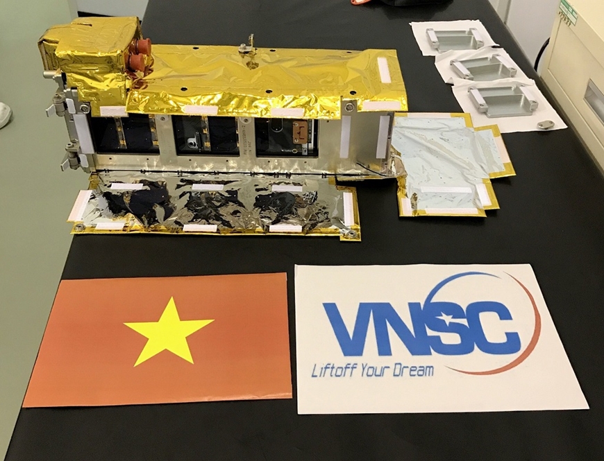 Vệ tinh NanoDragon của Việt Nam. Ảnh:  Trung tâm Vũ trụ Việt Nam 