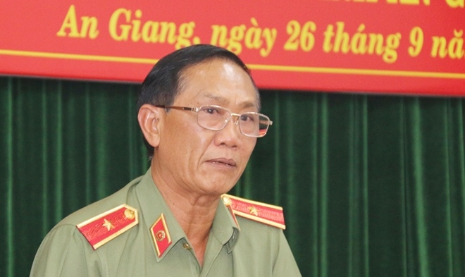 Thiếu tướng Bùi Bé Tư, nguyên Giám đốc Công an tỉnh An Giang. (Ảnh: CAND)