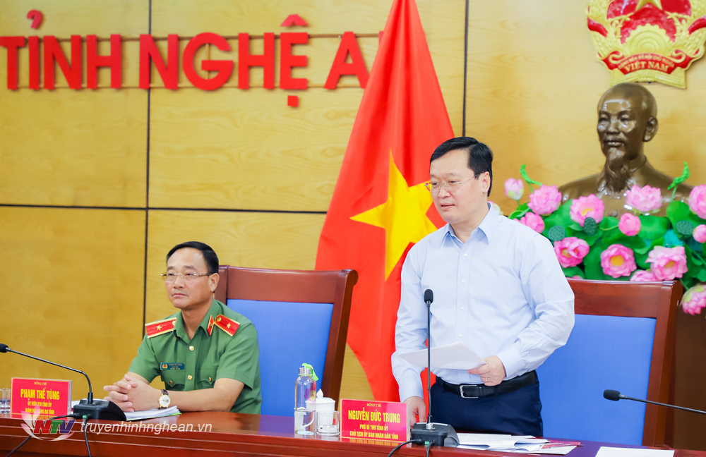 Đồng chí Nguyễn Đức Trung - Phó Bí thư Tỉnh uỷ, Chủ tịch UBND tỉnh kết luận hội nghị. 