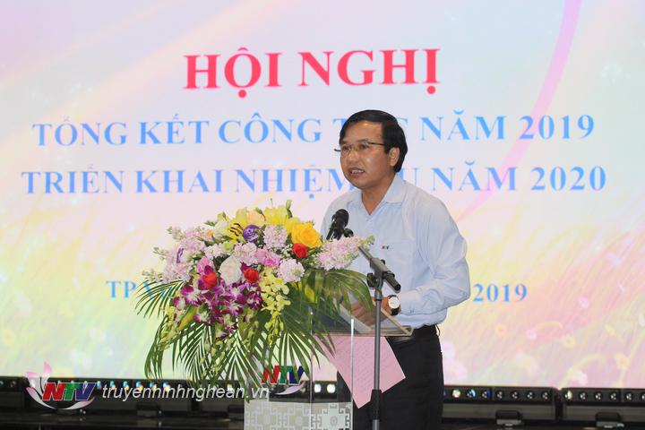 Đồng chí Nguyễn Như Khôi - Tỉnh ủy viên, Giám đốc Đài PT-TH Nghệ An phát biểu khai mạc hội nghị.