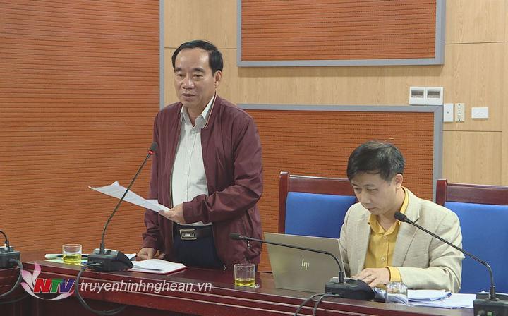 Phó Chủ tịch HĐND tỉnh Hoàng Viết Đường phát biểu tại buổi làm việc.