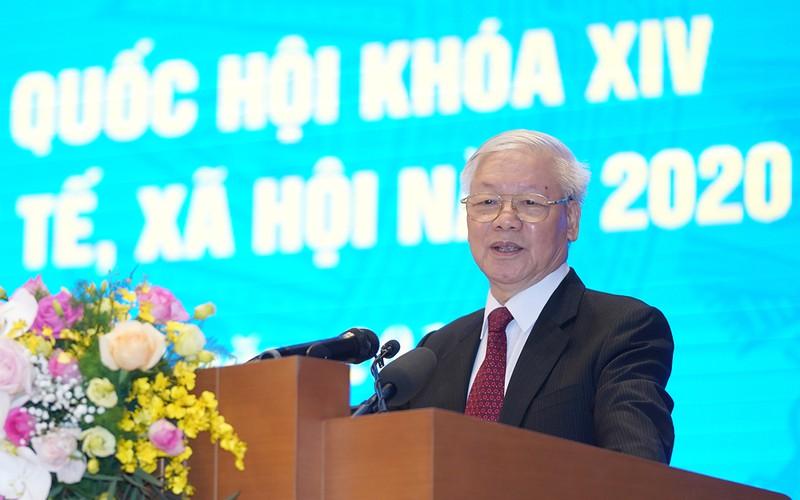 Tổng Bí thư, Chủ tịch nước Nguyễn Phú Trọng phát biểu chỉ đạo Hội nghị