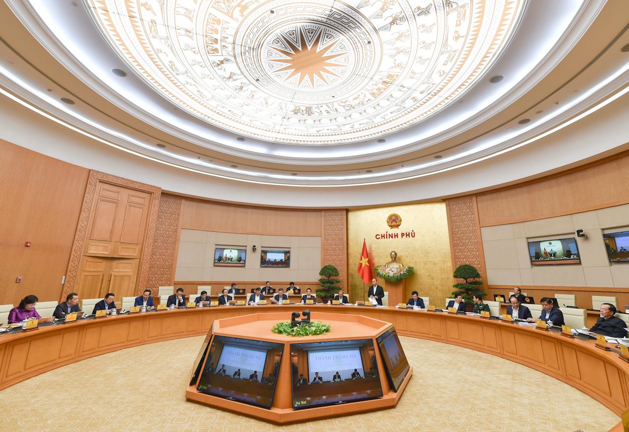 Quang cảnh  phiên họp Chính phủ thường kỳ tháng 11/2020. 