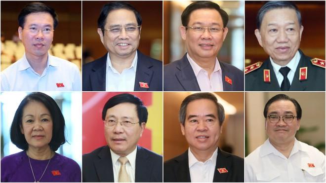 Các Ủy viên Bộ Chính trị đủ tuổi tái cử khóa XIII