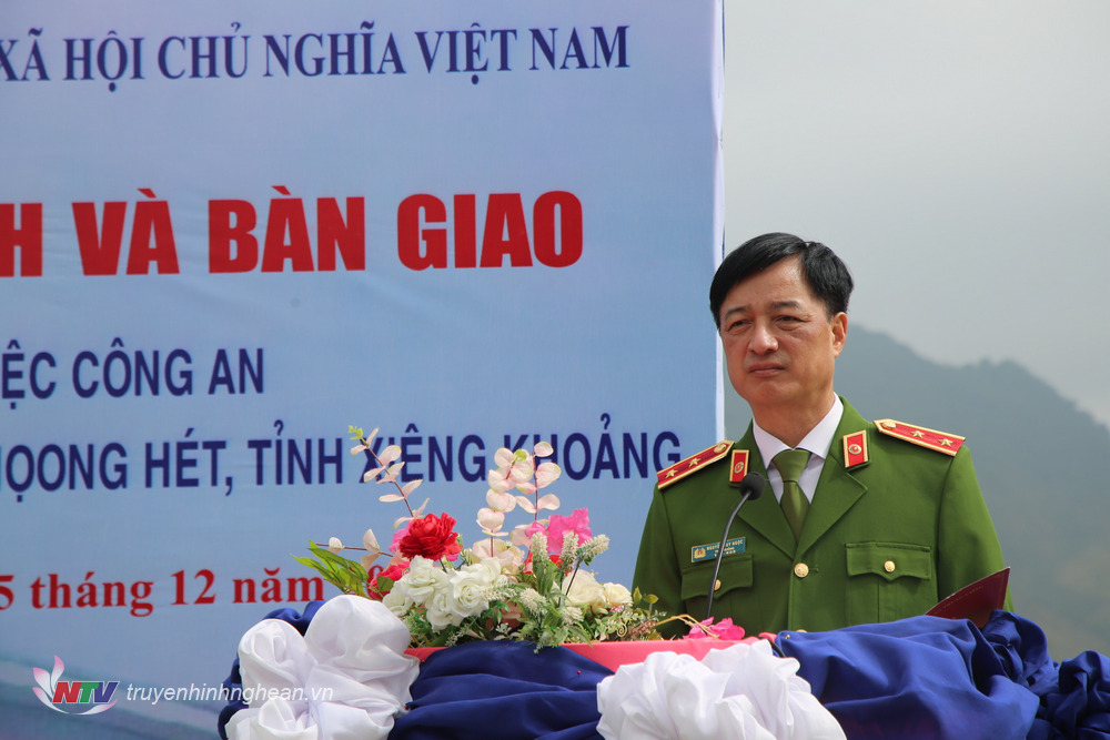 Trung tướng Nguyễn Duy Ngọc phát biểu tại buổi lễ