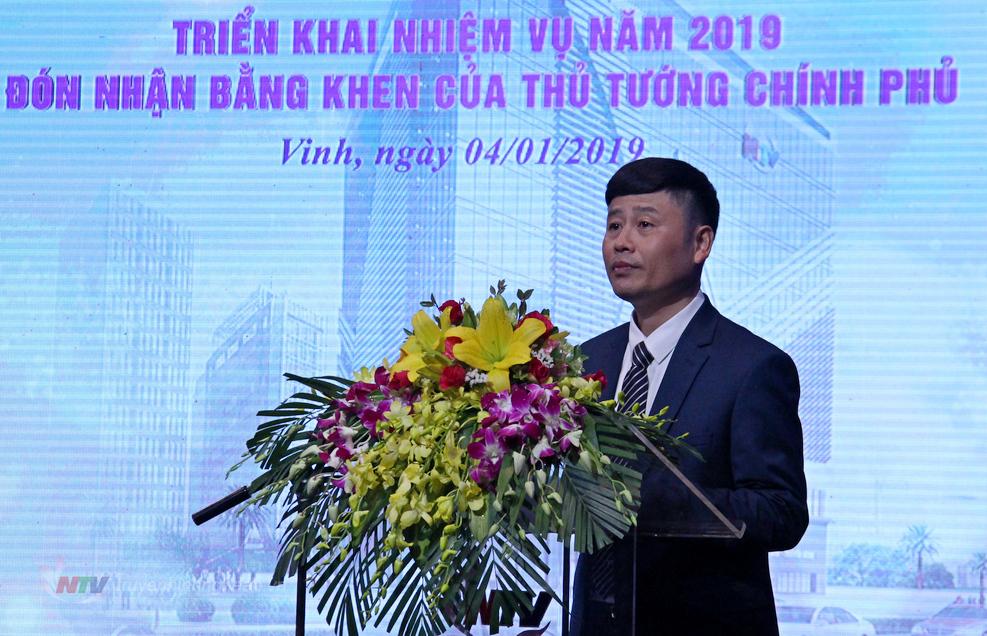 Đồng chí Trần Minh Ngọc - Phó Giám đốc Đài báo cáo kết quả