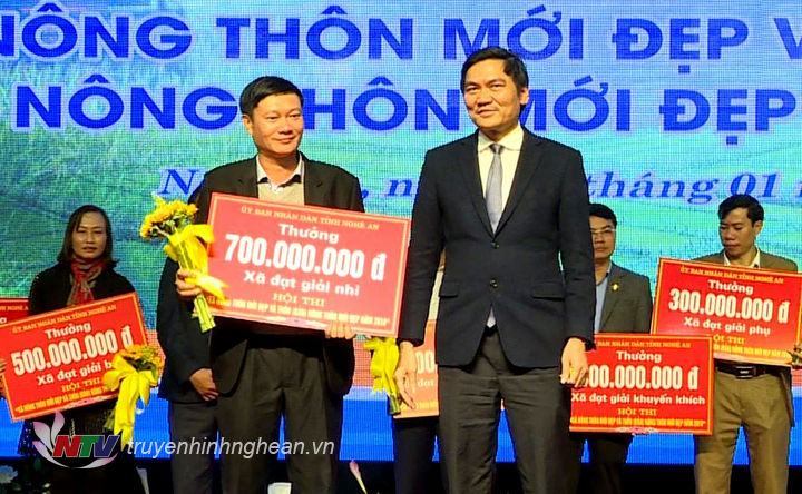 Xã Quỳnh Đôi, huyện Quỳnh Lưu đạt giải nhì hội thi NTM đẹp 2018