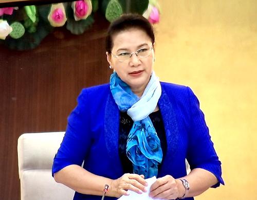 Chủ tịch Quốc hội Nguyễn Thị Kim Ngân phát biểu tại phiên khai mạc. Ảnh: VGP/Nguyễn Hoàng