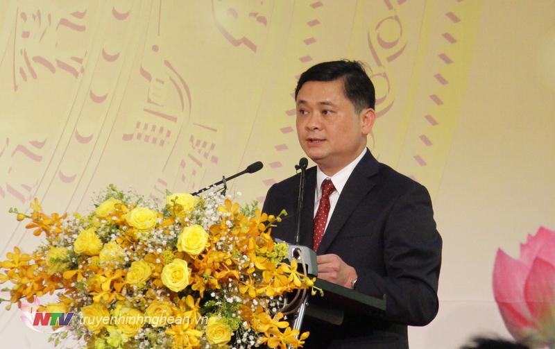 Chủ tịch UBND tỉnh Nghệ An Thái Thanh Quý phát biểu khai mạc Hội nghị.