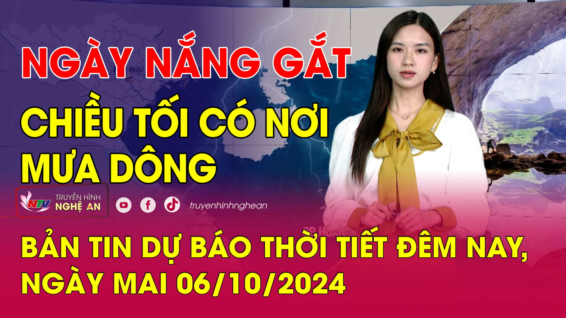 Bản tin Dự báo thời tiết đêm nay, ngày mai 06/10/2024