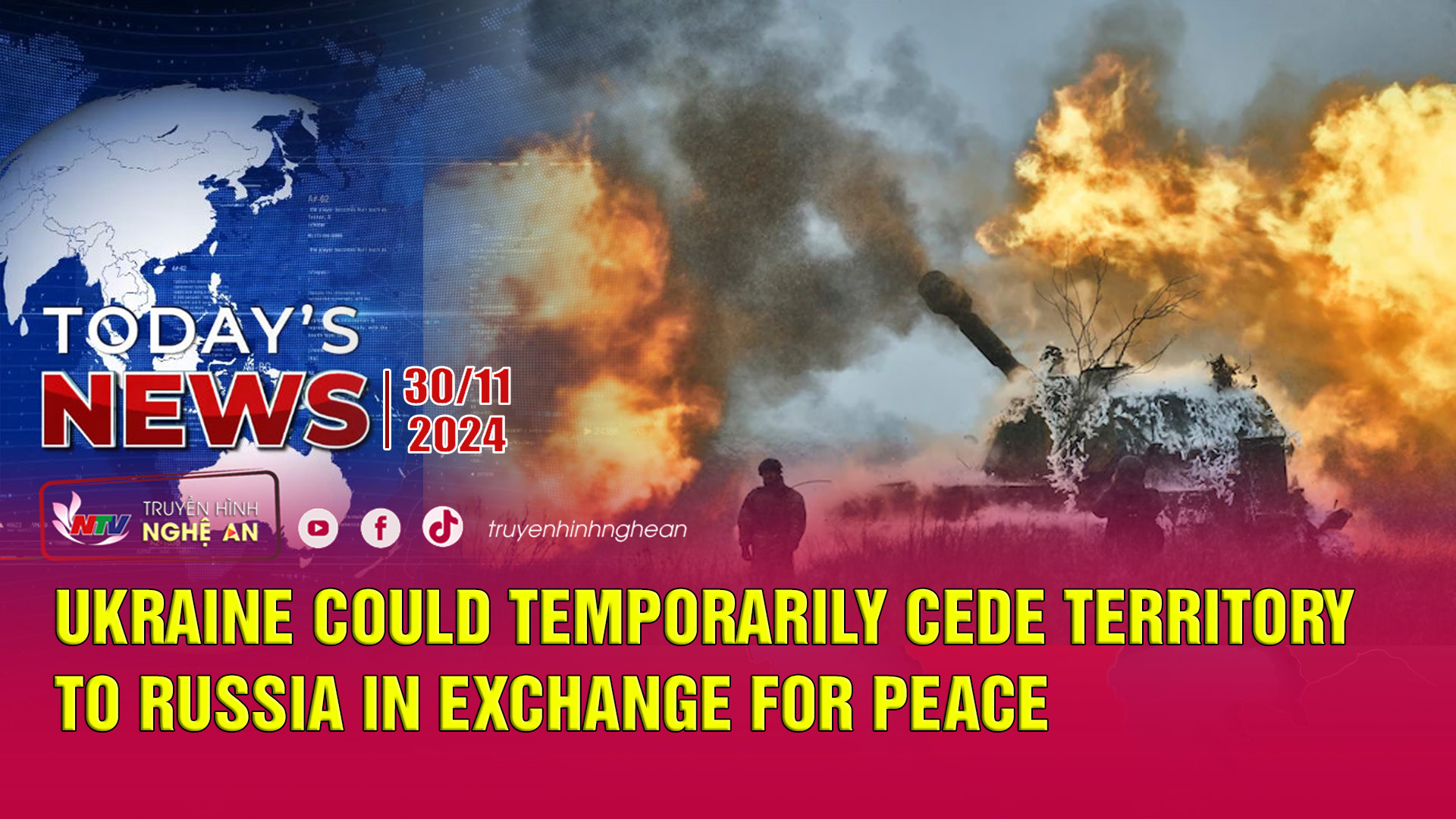 Today's News - 30/11/2024: Ukraine could temporarily cede territory to Russia in exchange for peace