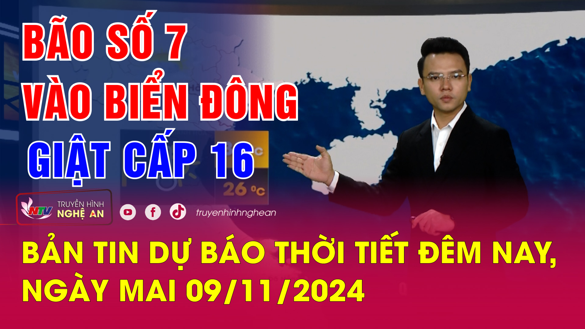 Bản tin Dự báo thời tiết đêm nay, ngày mai 09/11/2024