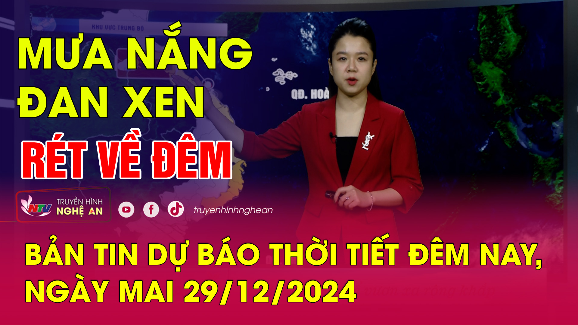 Bản tin Dự báo thời tiết đêm nay, ngày mai 29/12/2024