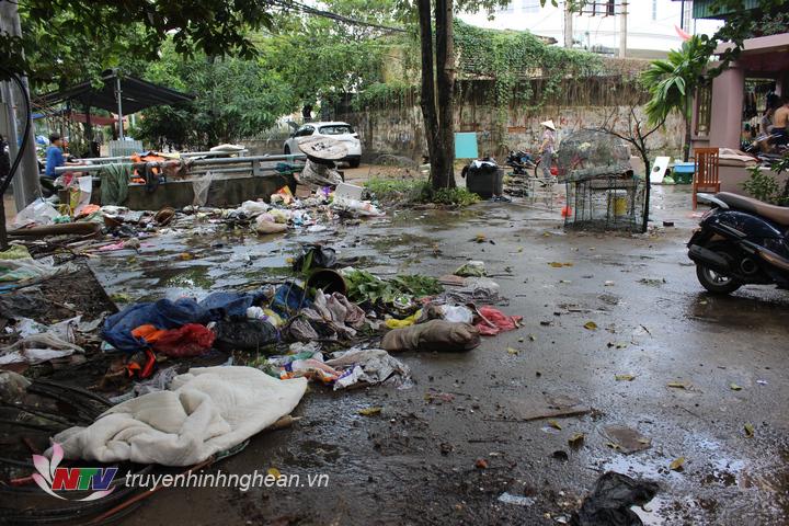 Hình ảnh ghi nhận trong khu dân cư đường Nguyễn Tài.