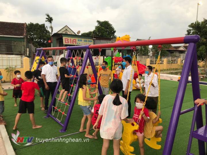 Một số hạng mục trong khu vui chơi ở xã Đặng Sơn, Huyện Đô Lương, Nghệ An