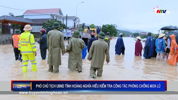 Phó chủ tịch UBND tỉnh Hoàng Nghĩa Hiếu kiểm tra công tác phòng chống mưa lũ