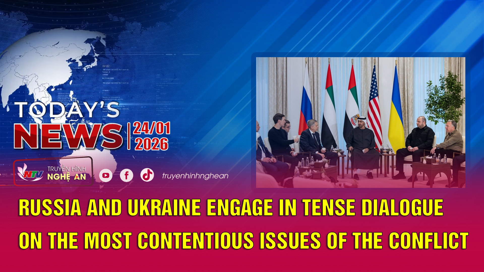 Today's News 24/01/2026: Russia and Ukraine engage in tense dialogue on the most contentious issues of the conflict