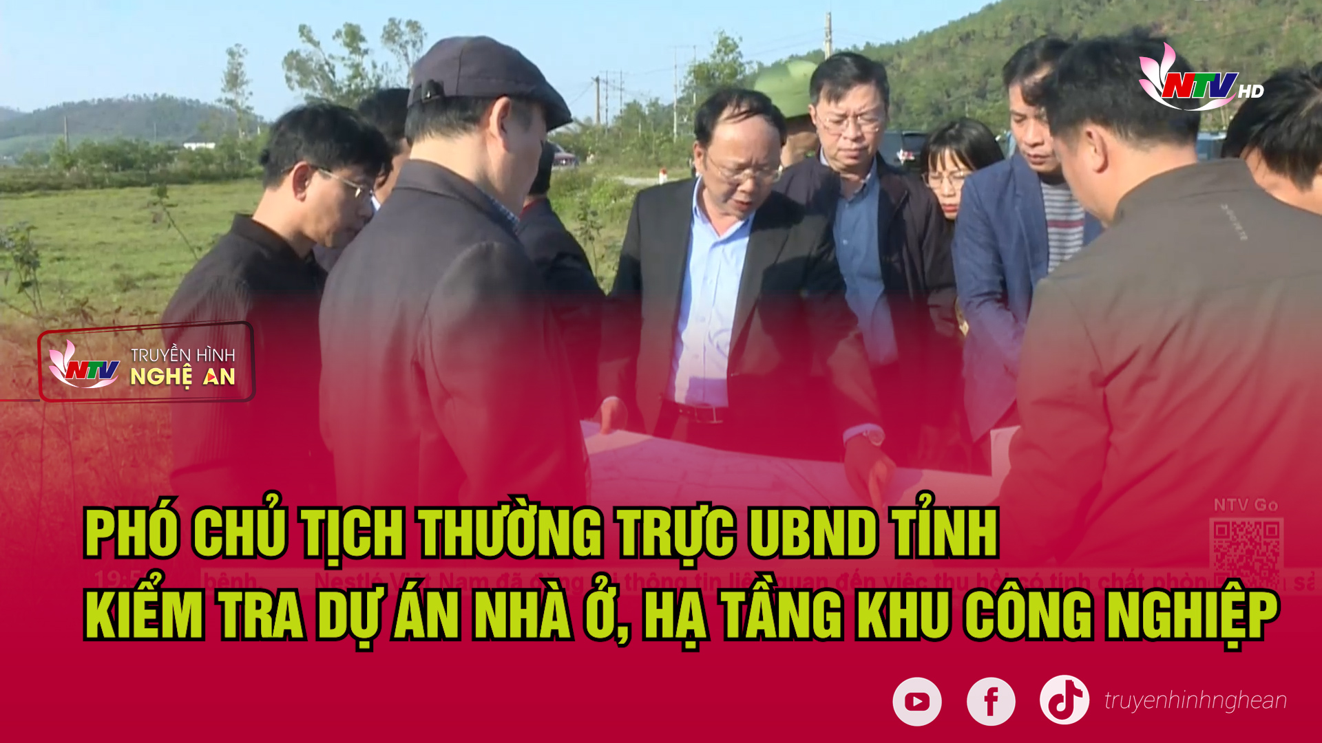 Phó chủ tịch thường trực UBND Tỉnh kiểm tra dự án nhà ở, hạ tầng khu công nghiệp