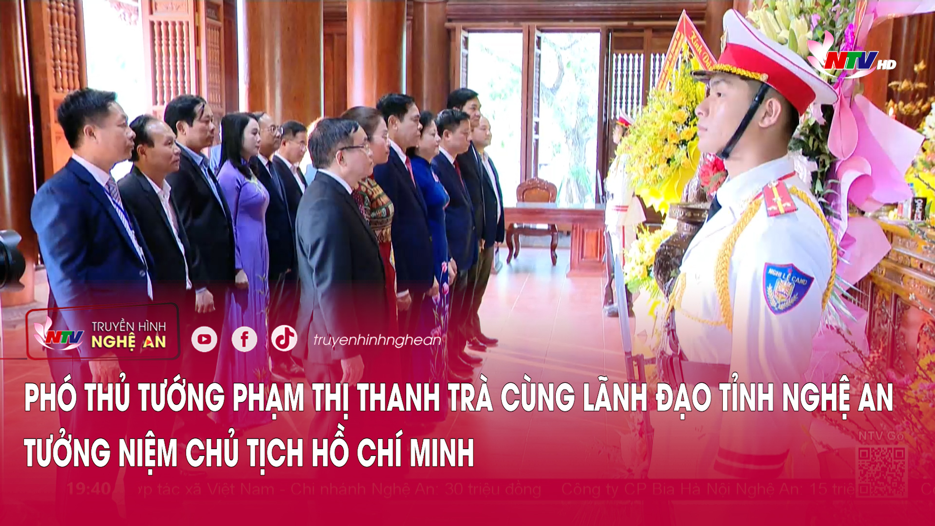 Phó Thủ tướng Phạm Thị Thanh Trà cùng lãnh đạo tỉnh Nghệ An tưởng niệm Chủ tịch Hồ Chí Minh