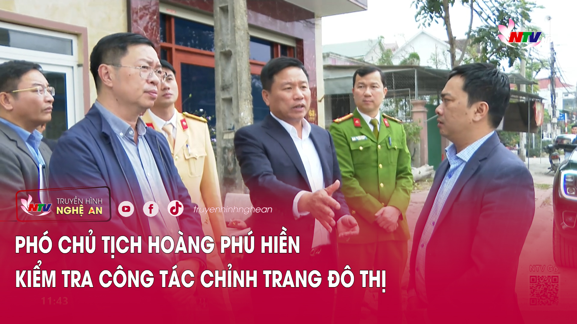 Phó Chủ tịch Hoàng Phú Hiền kiểm tra công tác chỉnh trang đô thị