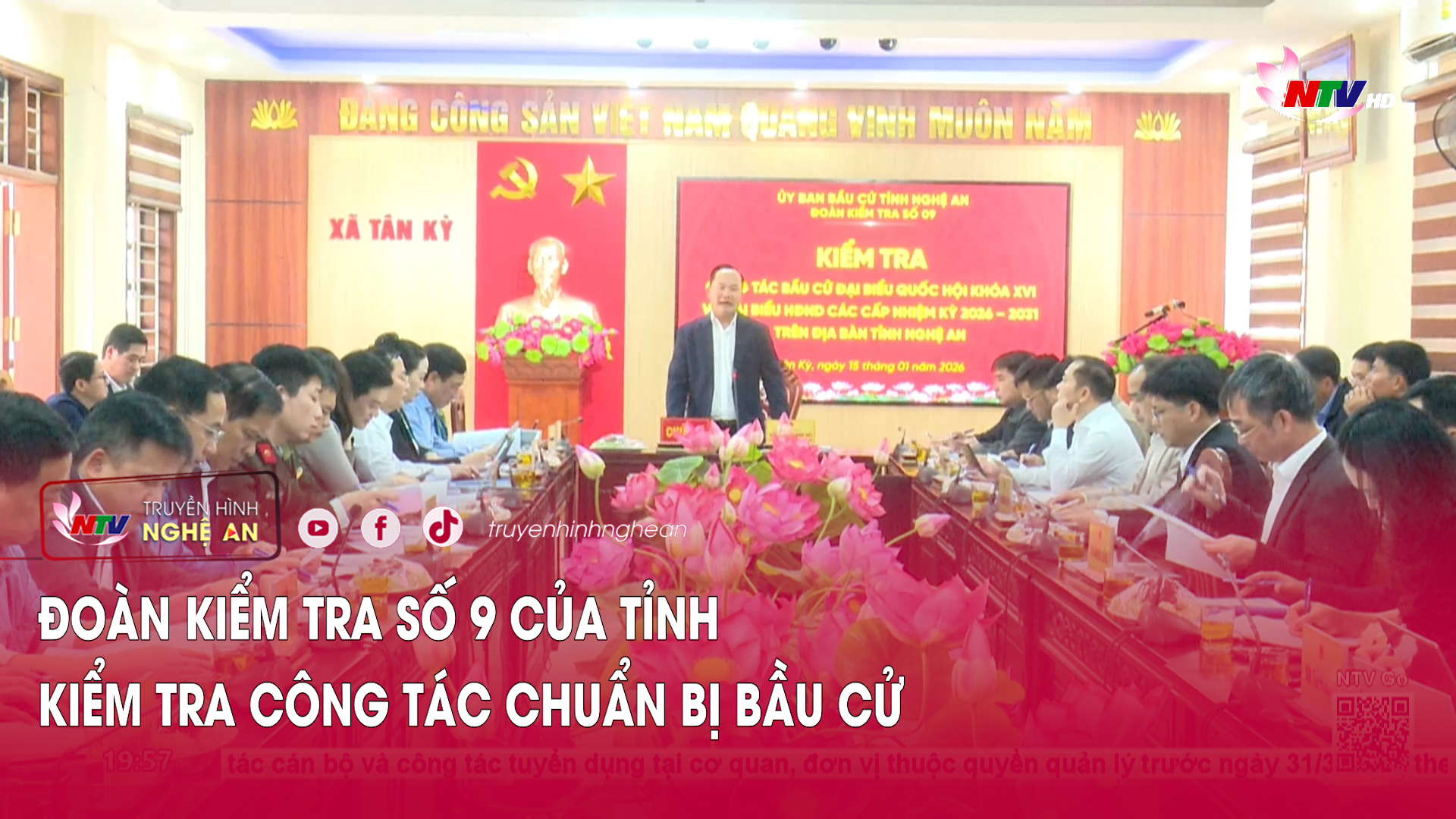 Đoàn kiểm tra số 9 của tỉnh kiểm tra công tác chuẩn bị bầu cử