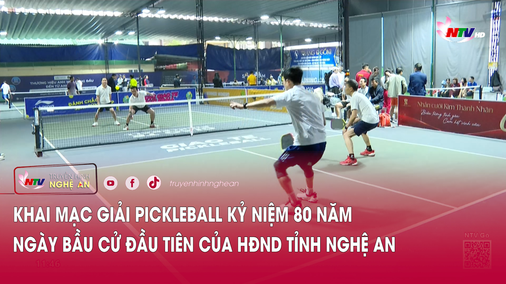 Khai mạc giải Pickleball kỷ niệm 80 năm Ngày bầu cử đầu tiên của HĐND tỉnh Nghệ An