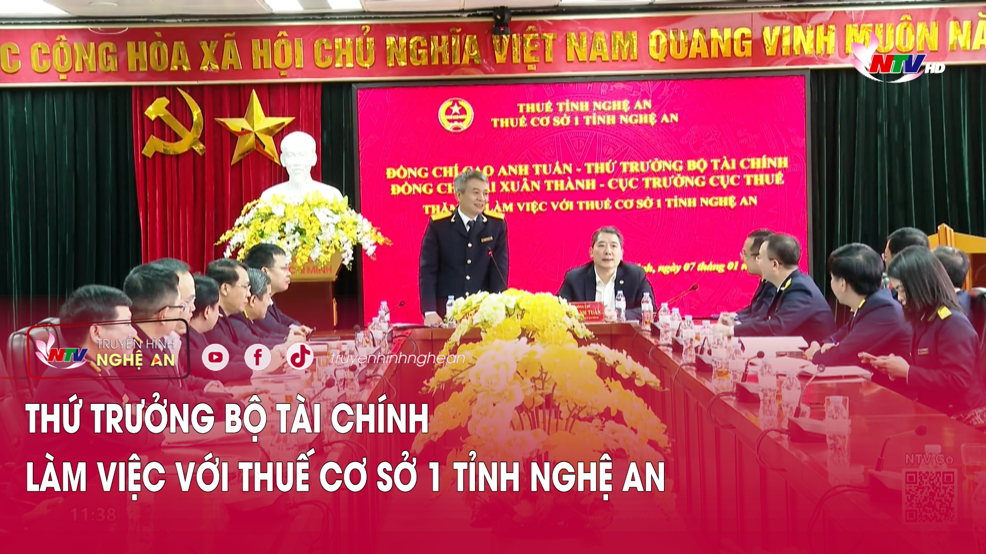 Thứ trưởng Bộ Tài chính làm việc với Thuế cơ sở 1 tỉnh Nghệ An