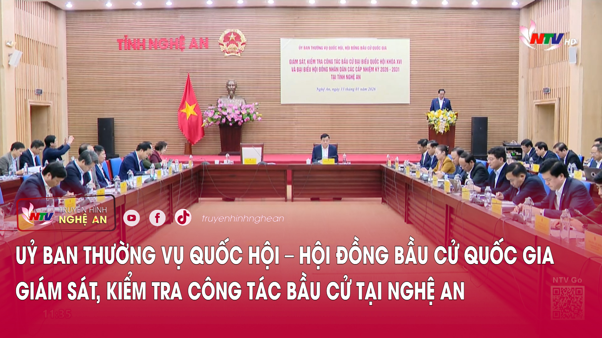 Uỷ ban Thường vụ Quốc hội - Hội đồng Bầu cử quốc gia giám sát, kiểm tra công tác bầu cử tại Nghệ An