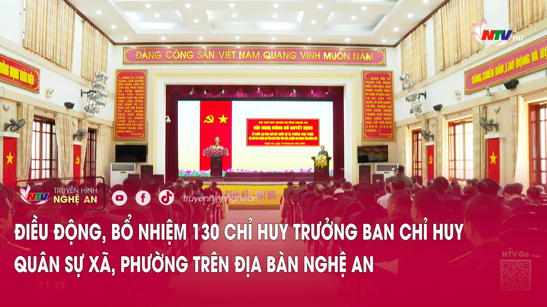 Điều động, bổ nhiệm 130 Chỉ huy trưởng Ban Chỉ huy Quân sự xã, phường trên địa bàn Nghệ An