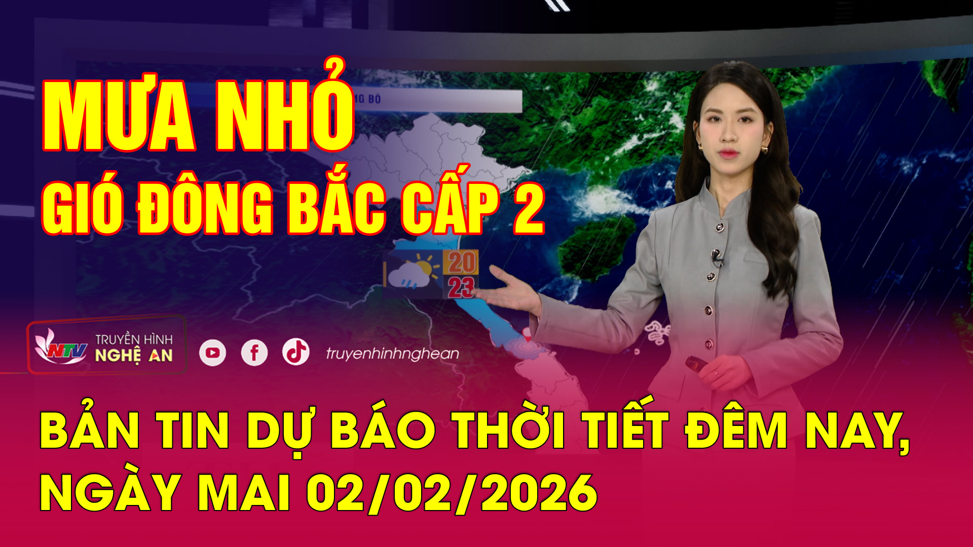 Bản tin Dự báo thời tiết đêm nay, ngày mai - 02/02/2026