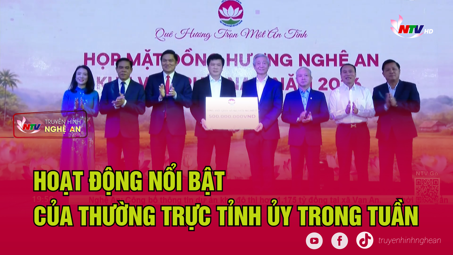 Hoạt động nổi bật của Thường trực Tỉnh ủy trong tuần