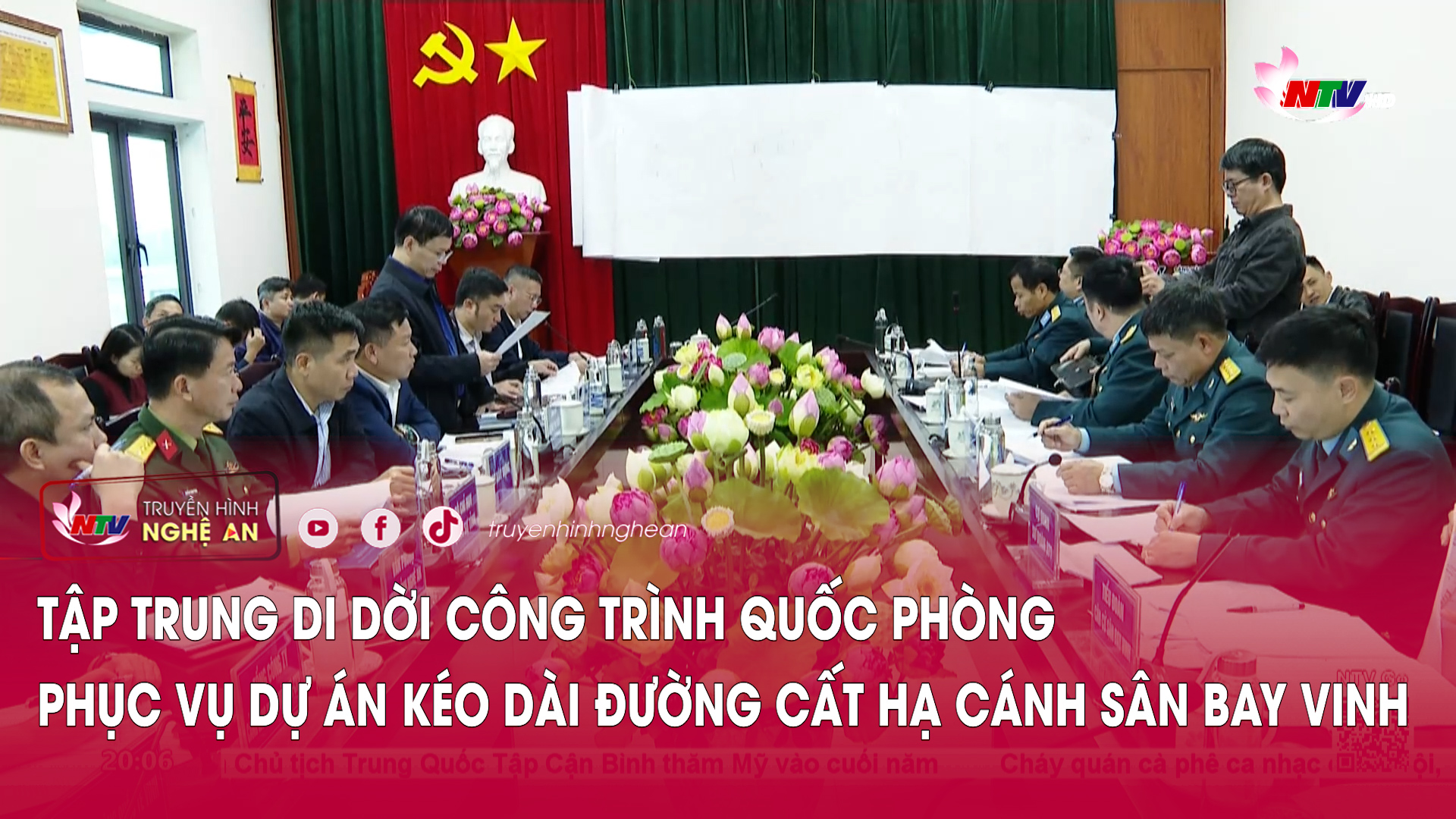 Tập trung di dời công trình quốc phòng phục vụ Dự án kéo dài đường cất hạ cánh sân bay Vinh