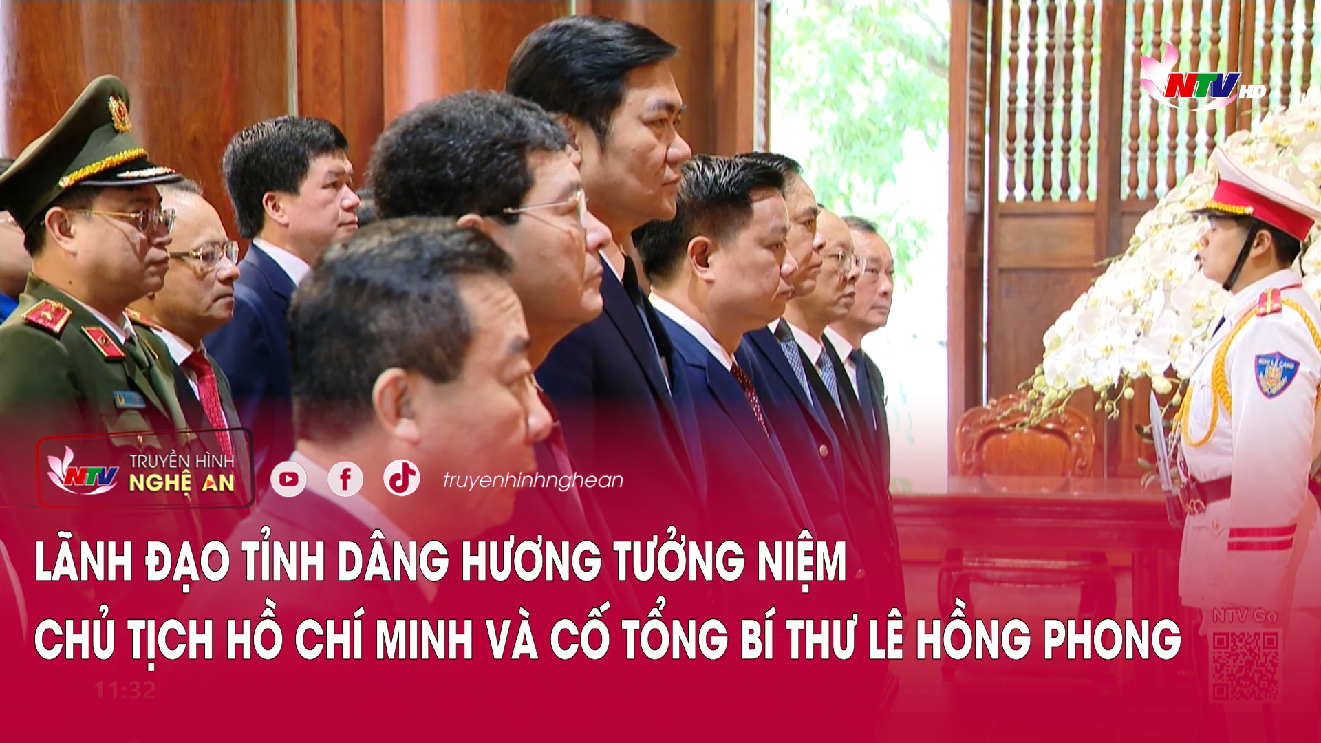 Lãnh đạo tỉnh dâng hương tưởng niệm Chủ tịch Hồ Chí Minh và cố Tổng Bí thư Lê Hồng Phong