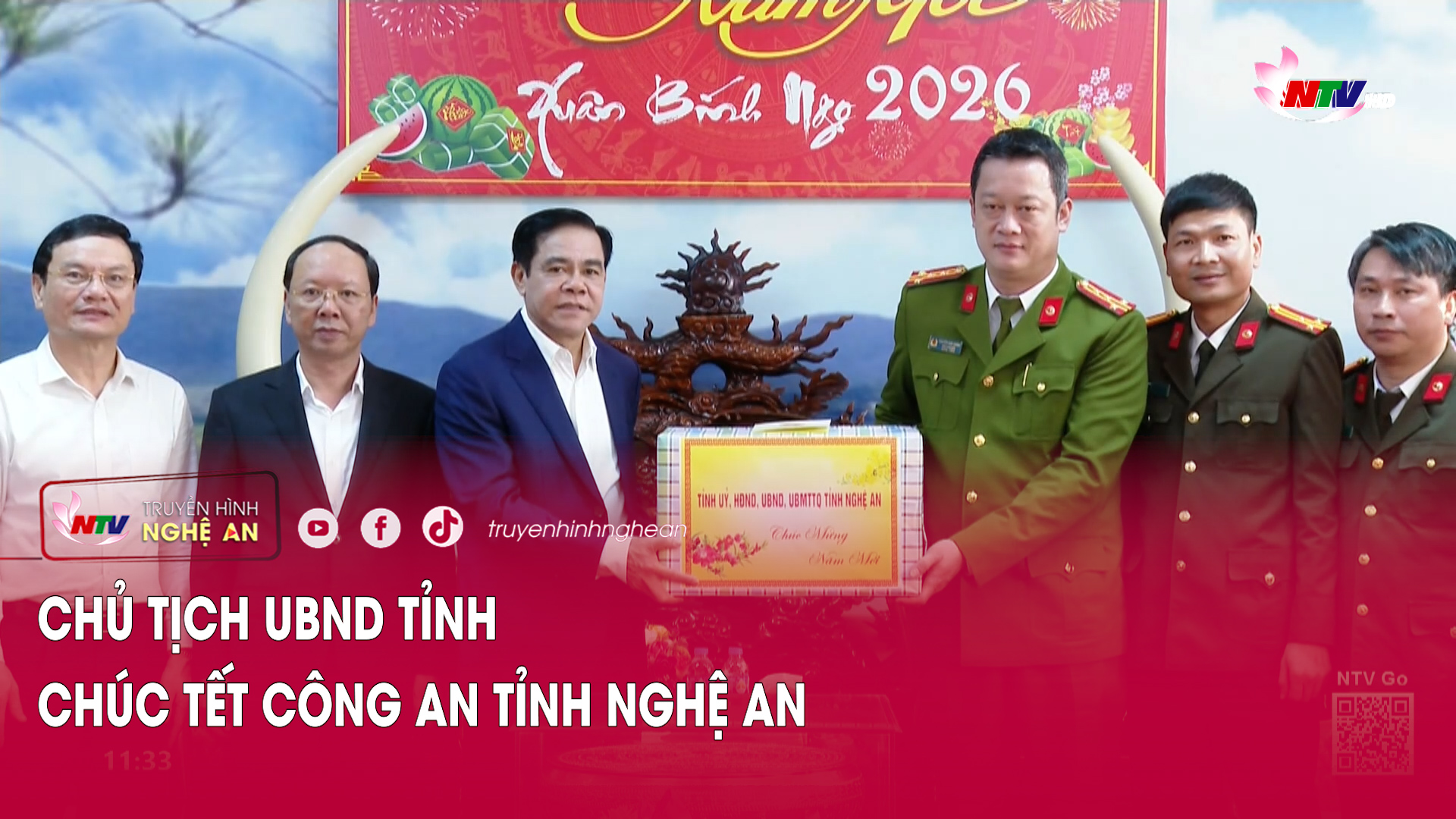 Chủ tịch UBND tỉnh chúc Tết Công an tỉnh Nghệ An