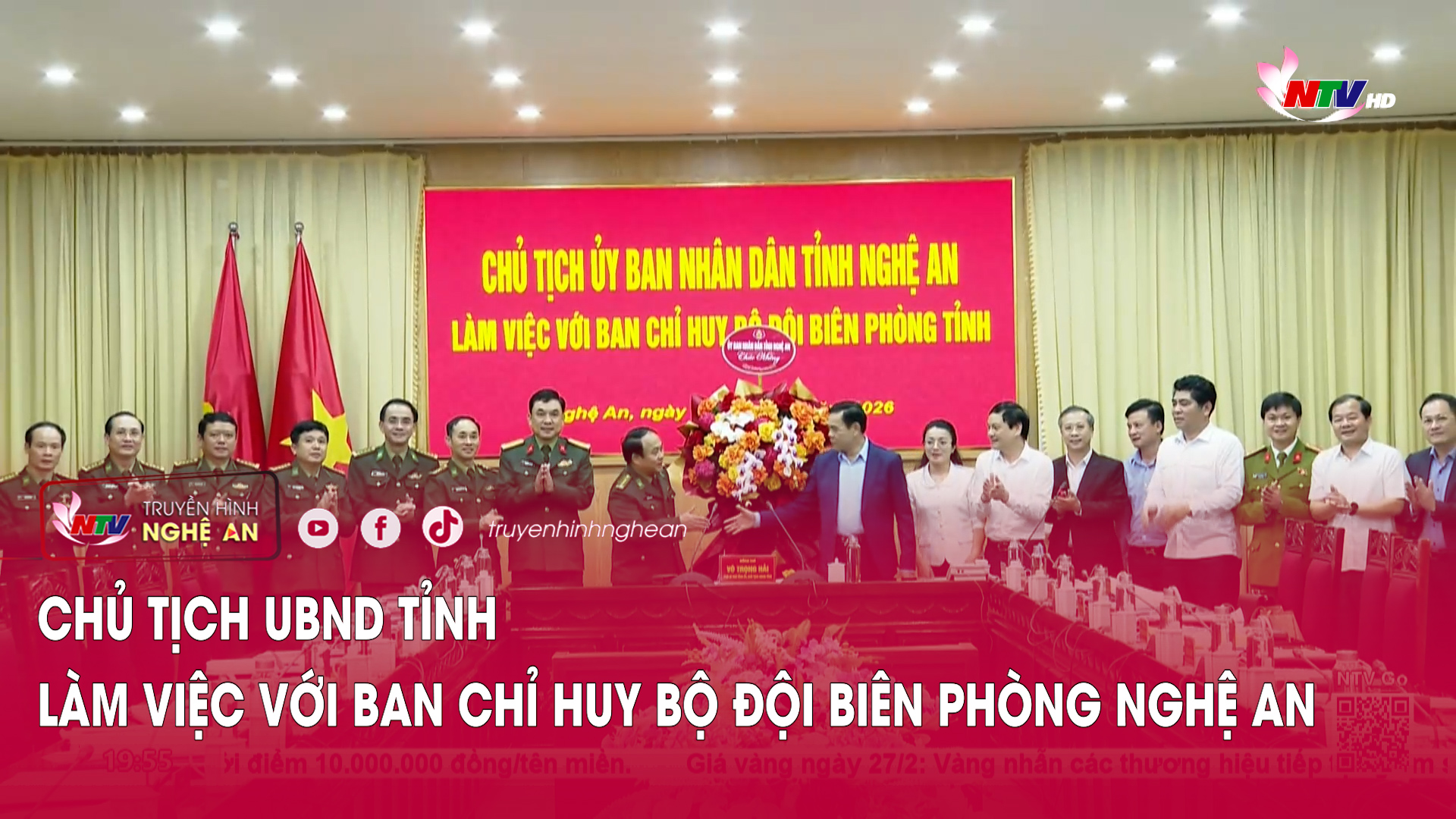Chủ tịch UBND tỉnh làm việc với Ban chỉ huy Bộ đội biên phòng Nghệ An