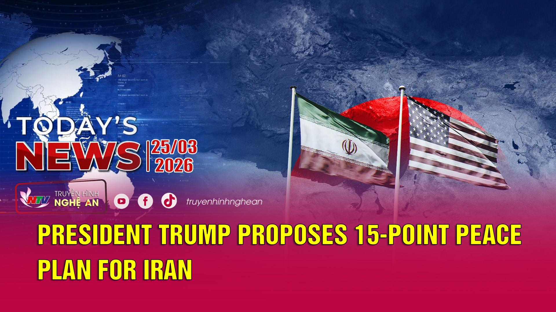Today's News 25/03/2026: President Trump proposes 15-point peace plan for Iran