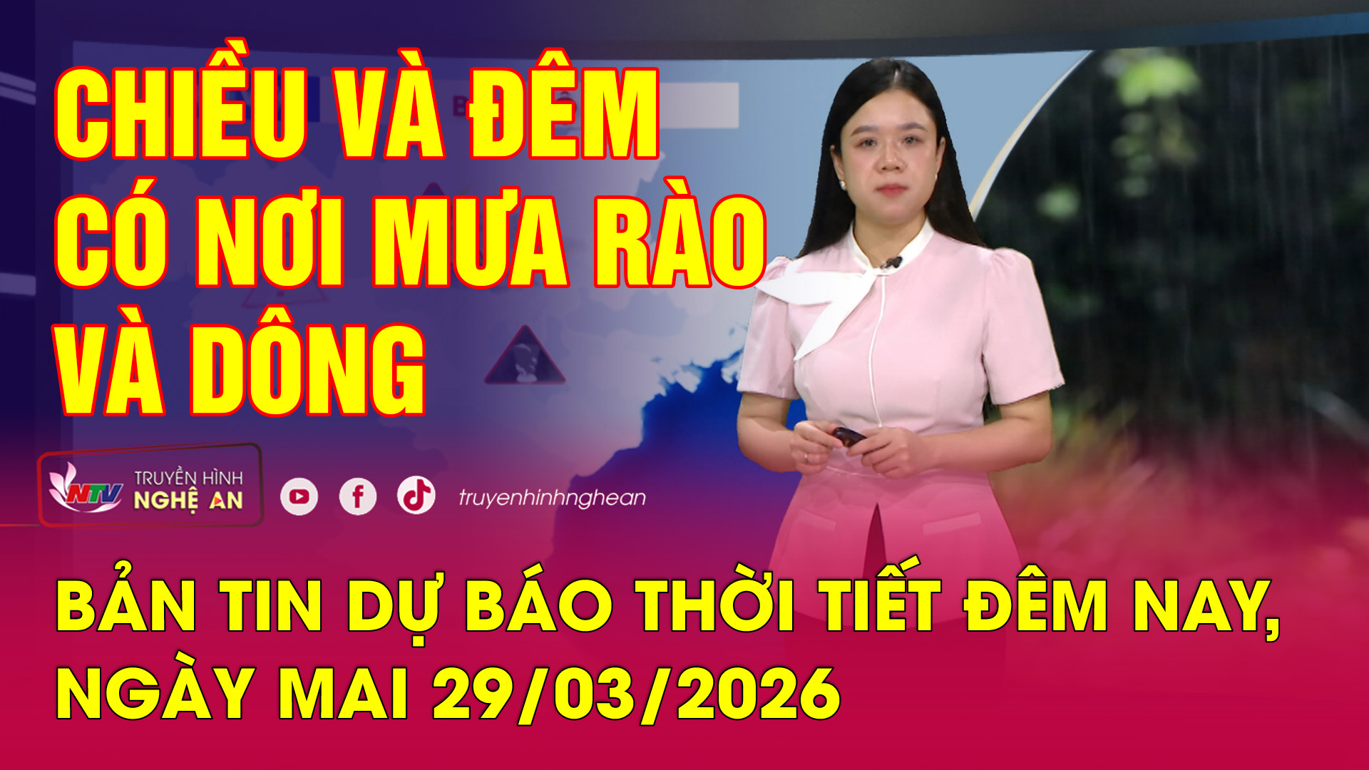 Dự báo thời tiết đêm nay, ngày mai - 29/03/2026