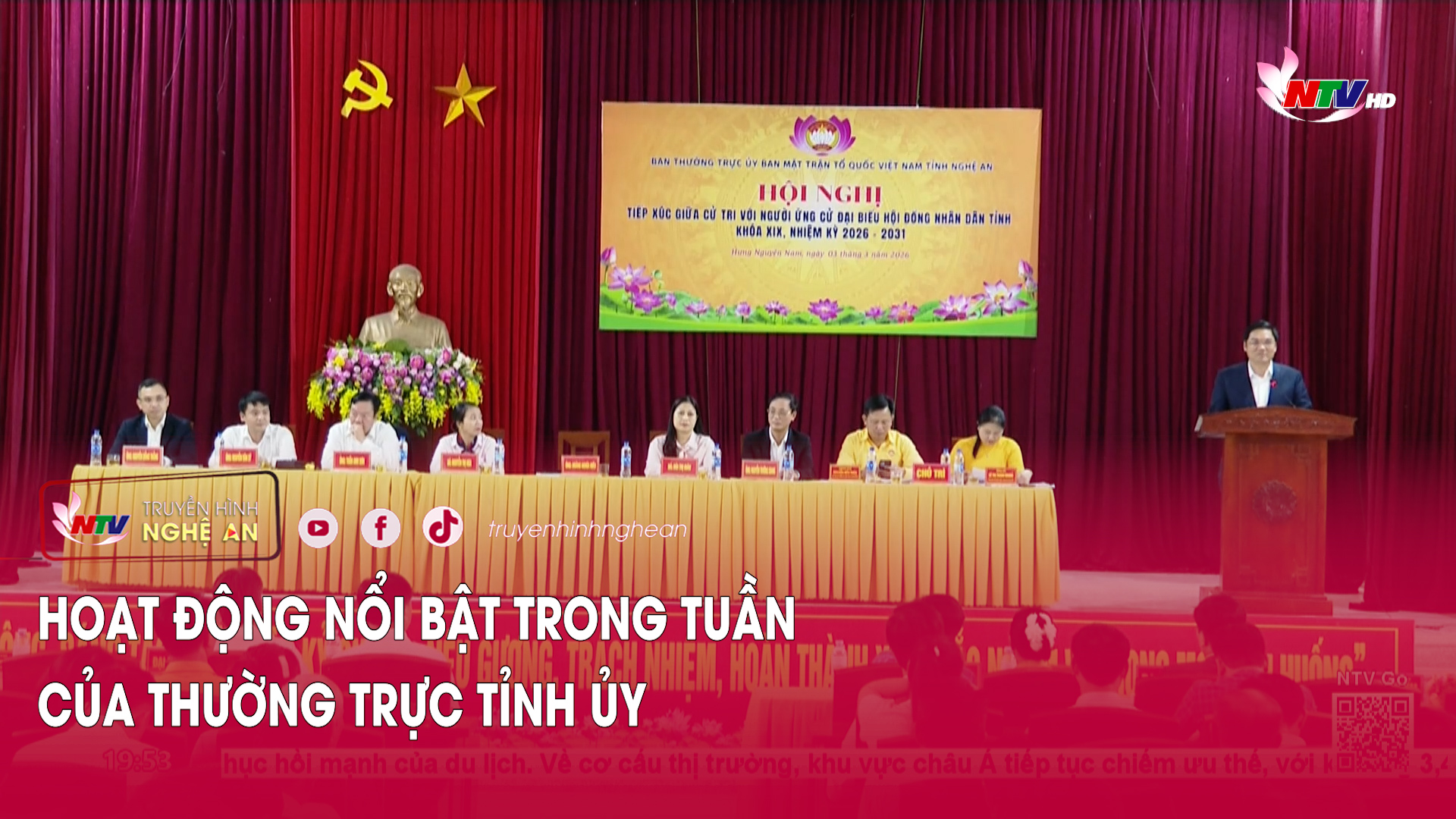 Hoạt động nổi bật trong tuần của Thường trực Tỉnh ủy