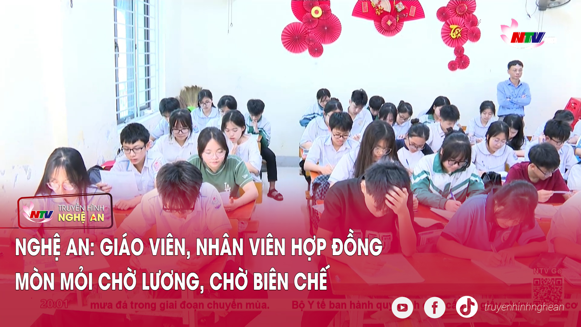 Nghệ An: Giáo viên, nhân viên hợp đồng mòn mỏi chờ lương, chờ biên chế