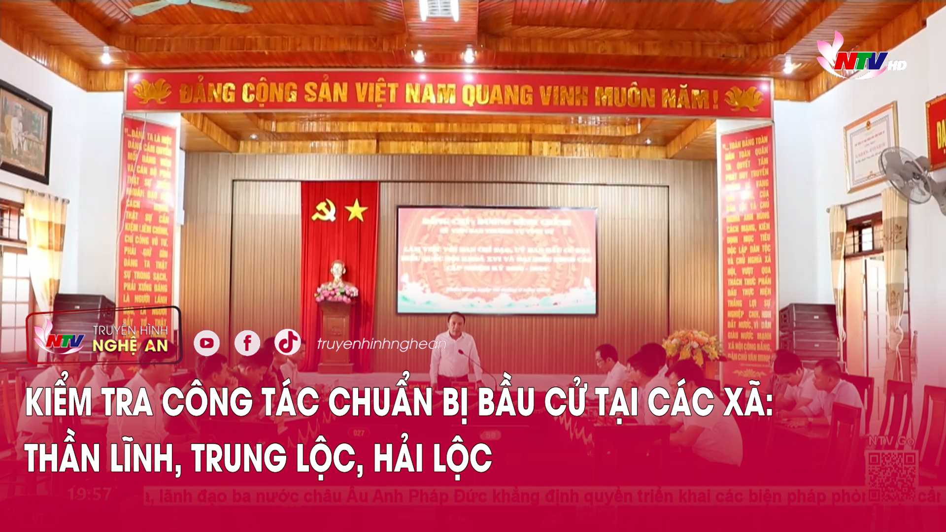 Kiểm tra công tác chuẩn bị bầu cử tại các xã: Thần Lĩnh, Trung Lộc, Hải Lộc