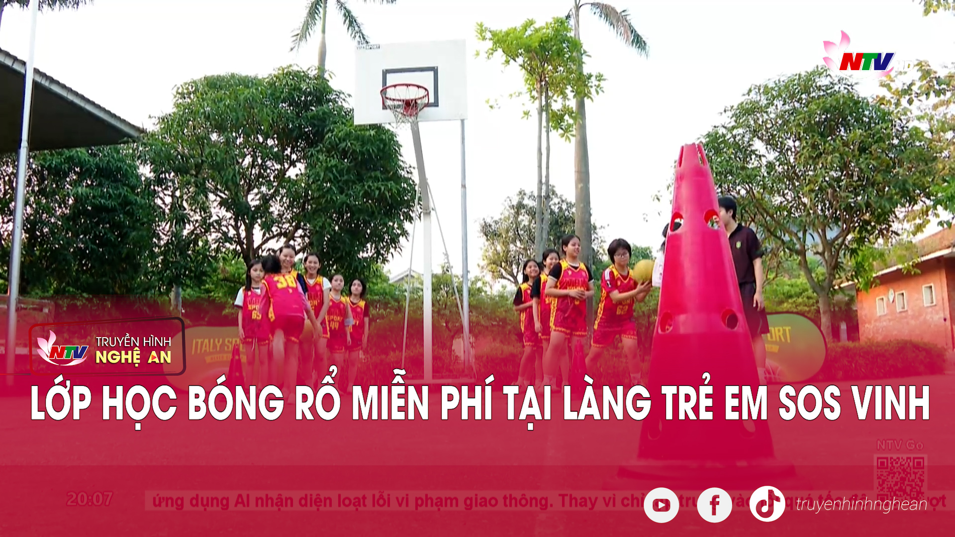 Lớp học bóng rổ miễn phí tại làng trẻ em SOS Vinh