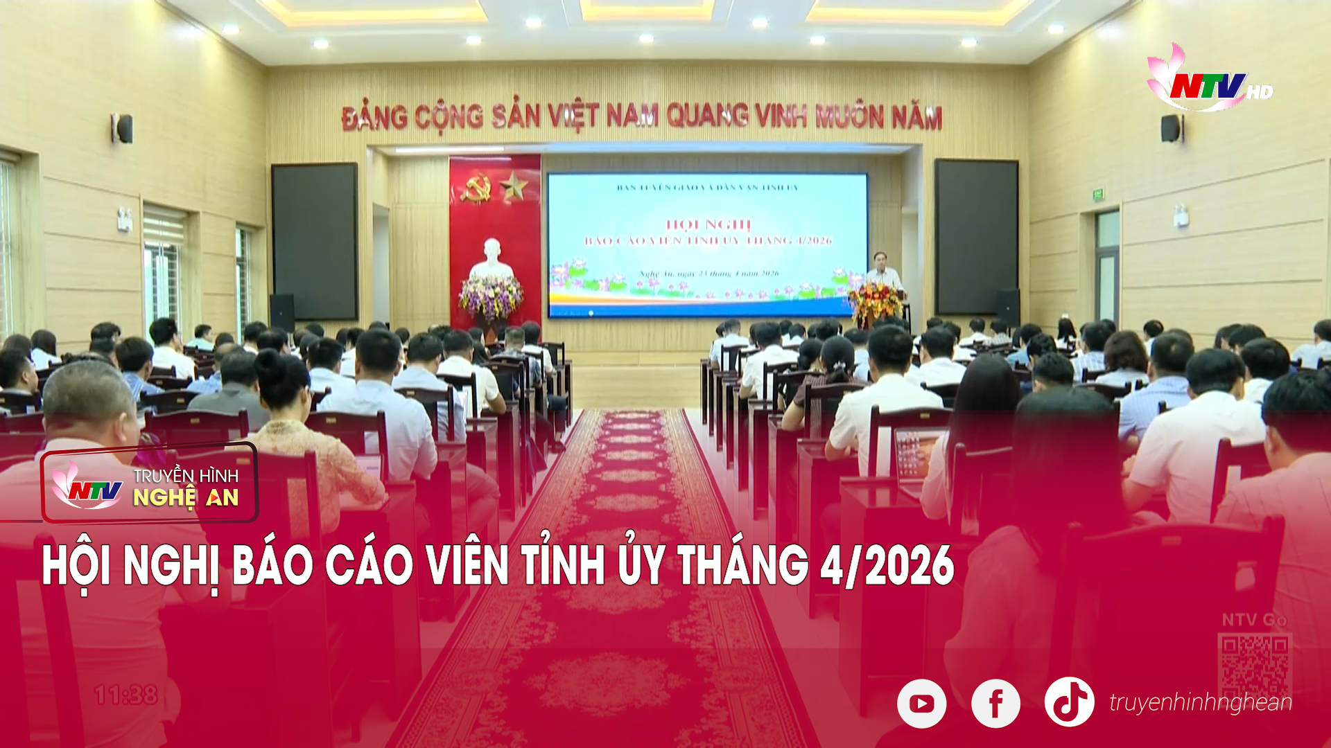 Hội nghị Báo cáo viên Tỉnh ủy tháng 4/2026