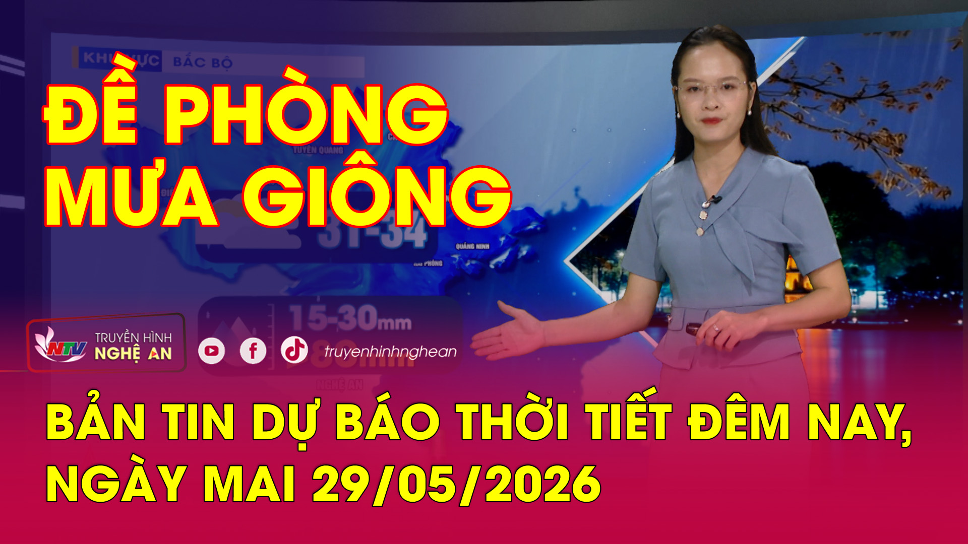 Dự báo thời tiết đêm nay, ngày mai - 29/05/2026