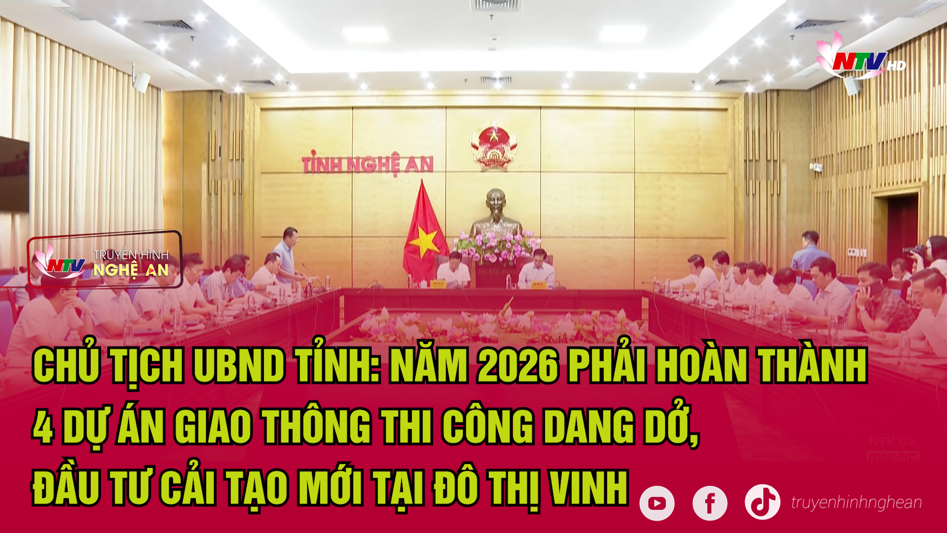 Năm 2026 hoàn thành 4 dự án giao thông thi công dang dở, đầu tư cải tạo mới tại đô thị Vinh