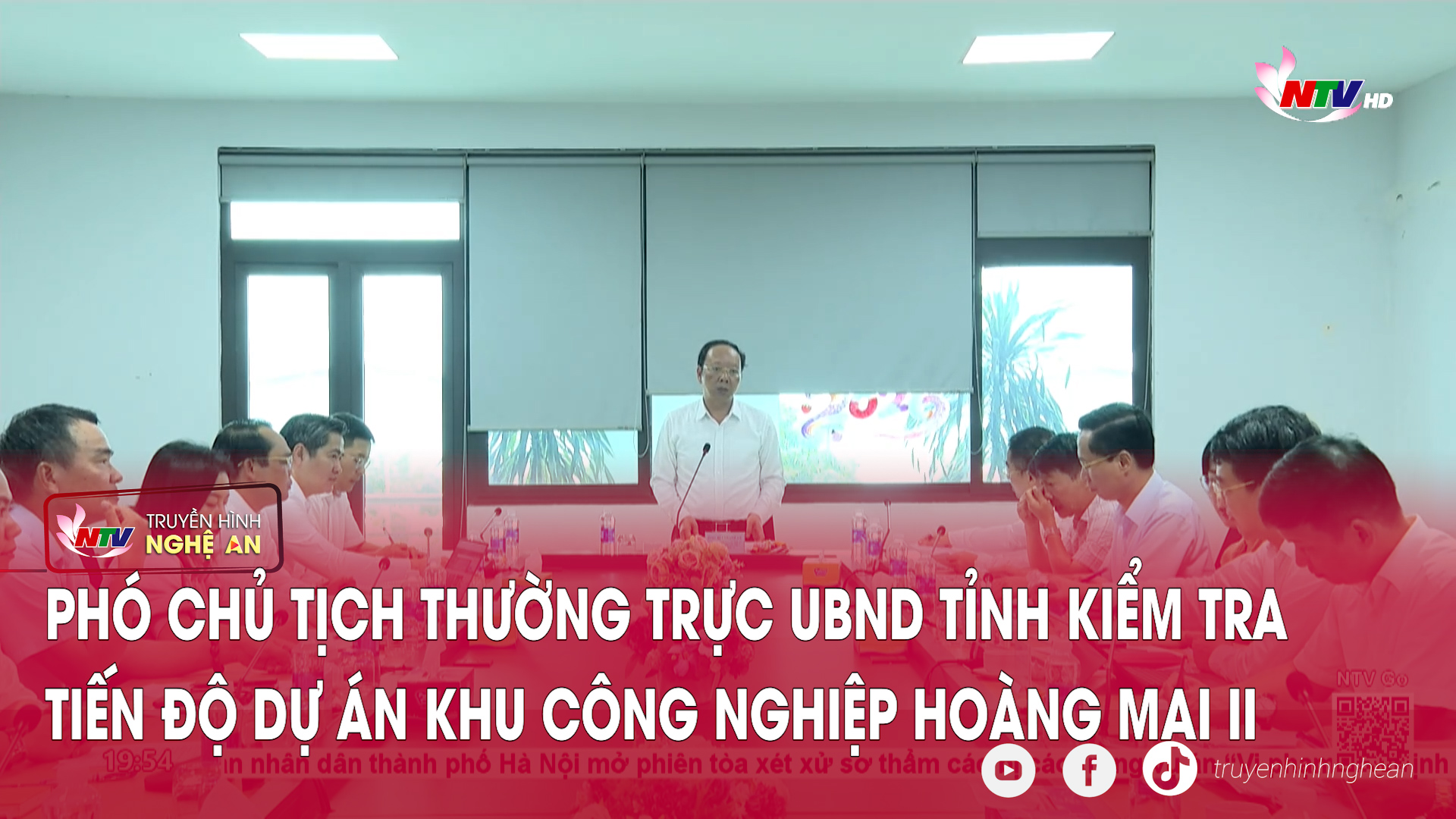 Phó Chủ tịch Thường trực UBND tỉnh kiểm tra tiến độ dự án Khu công nghiệp Hoàng Mai II