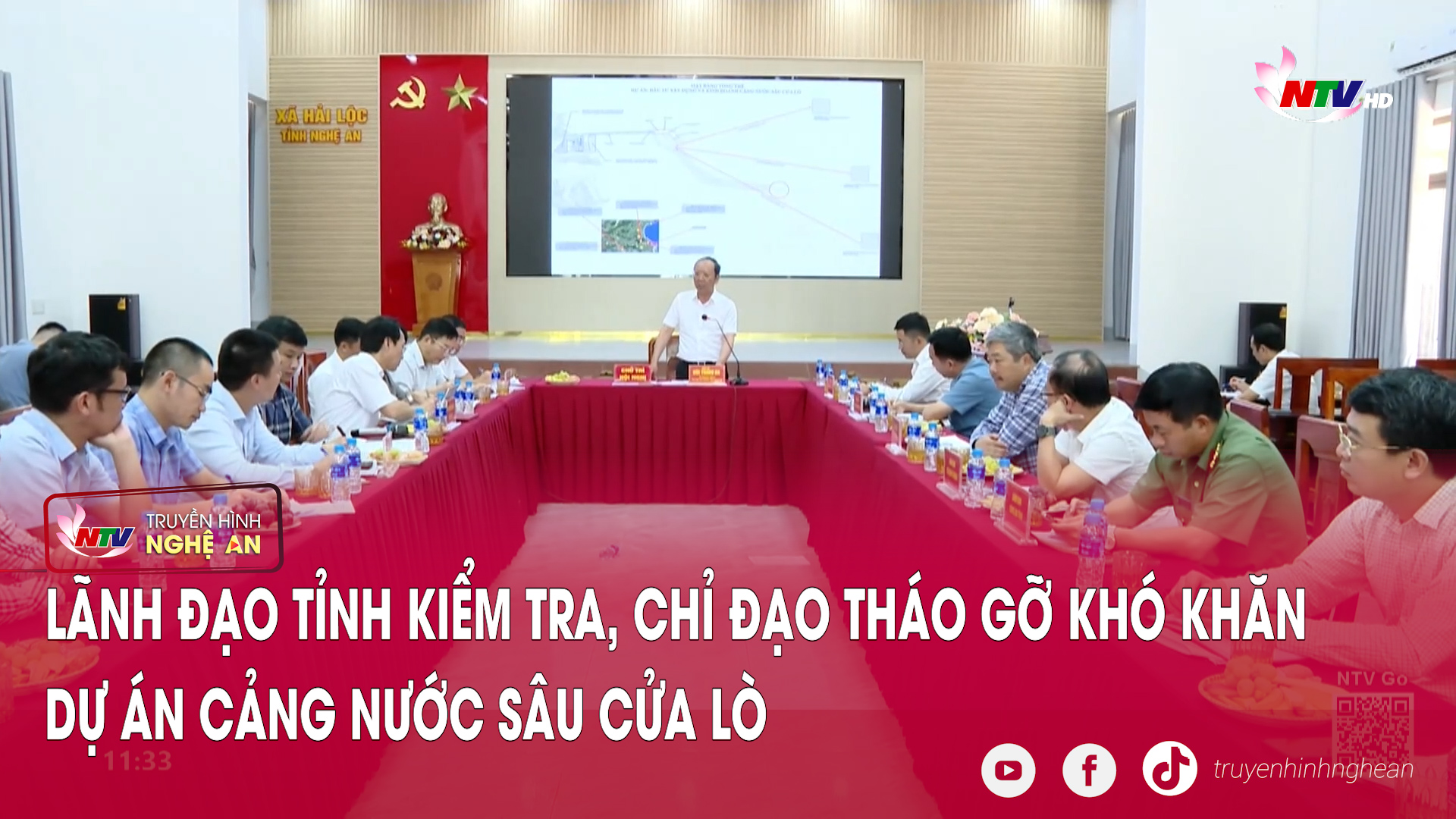 Lãnh đạo tỉnh kiểm tra, chỉ đạo tháo gỡ khó khăn dự án Cảng nước sâu Cửa Lò