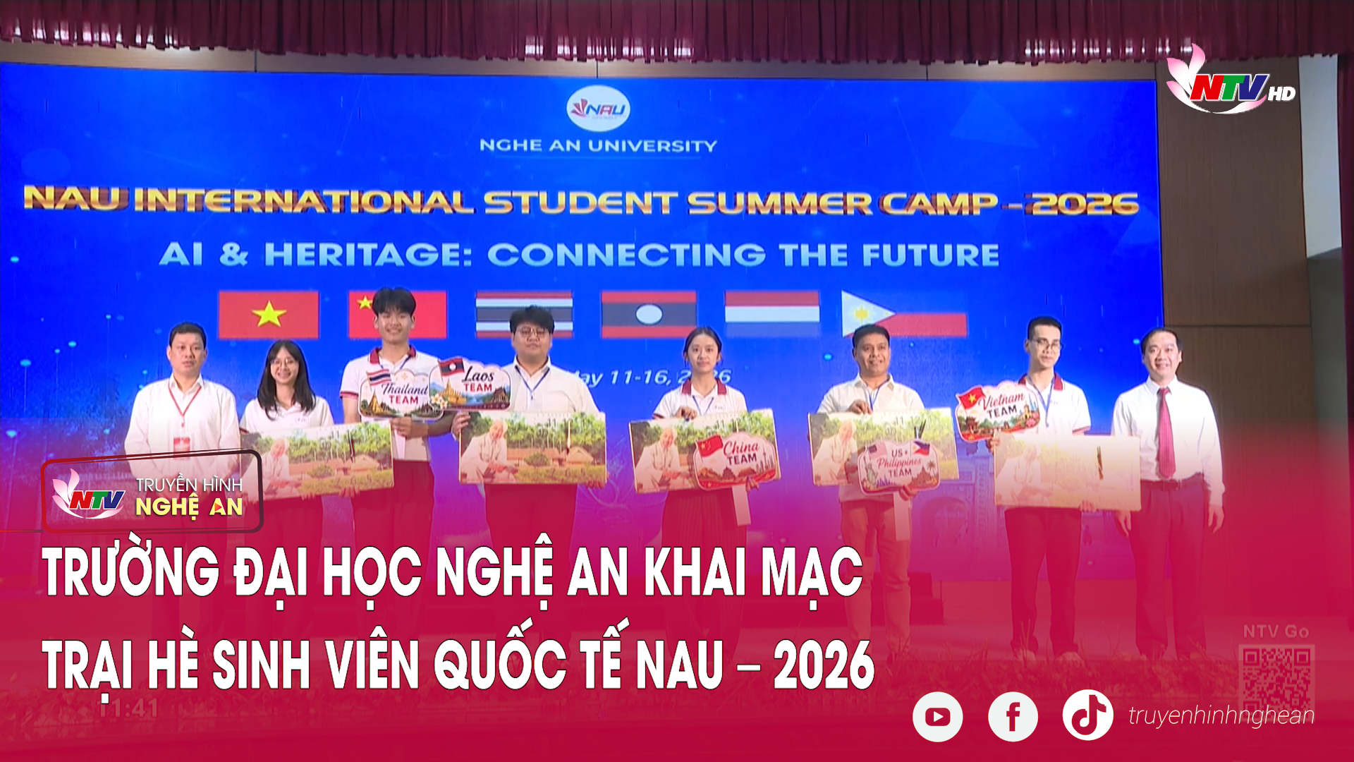 Trường Đại học Nghệ An khai mạc Trại hè sinh viên Quốc tế NAU – 2026