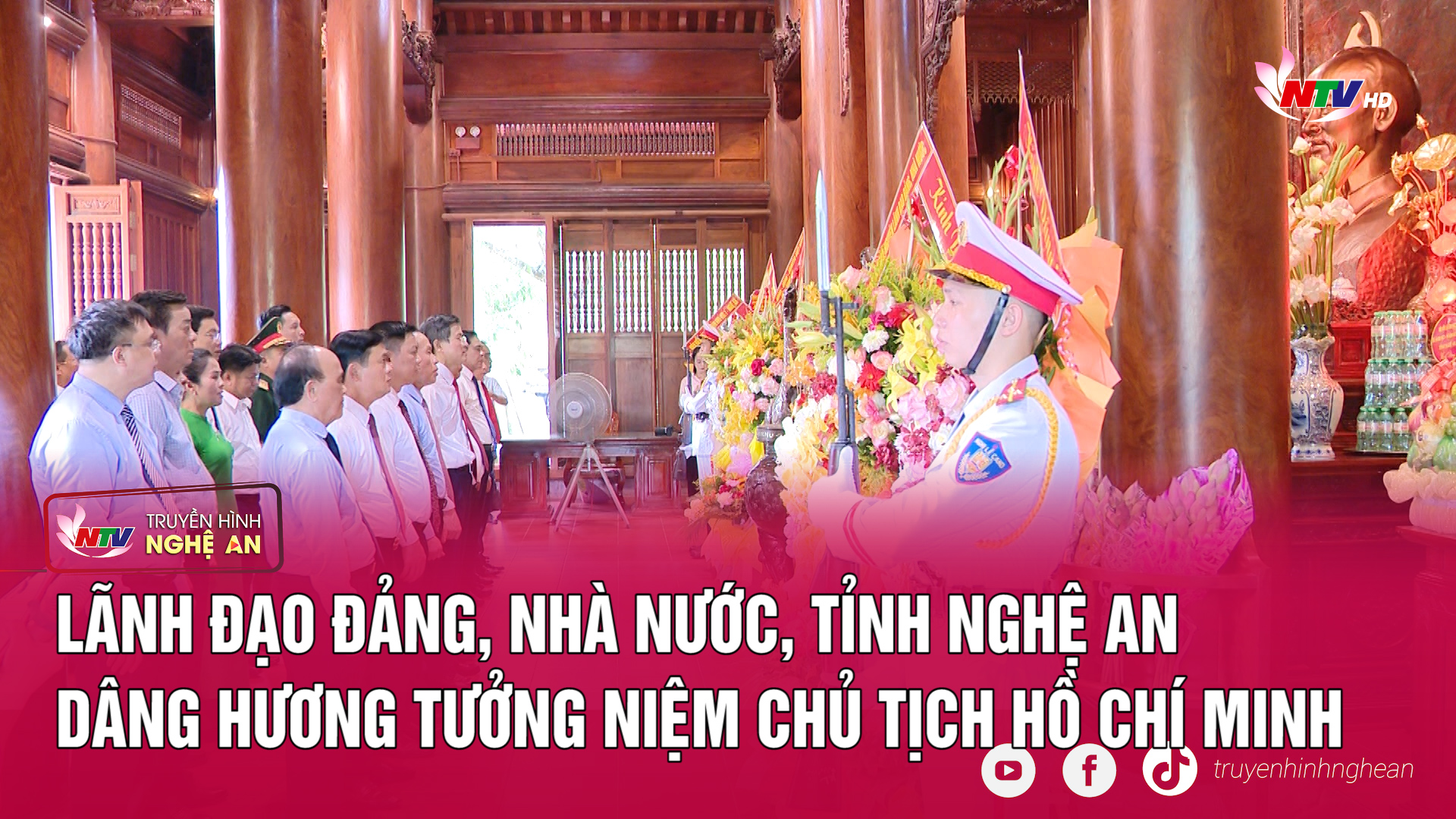 Lãnh đạo Đảng, Nhà nước, tỉnh Nghệ An dâng hương tưởng niệm Chủ tịch Hồ Chí Minh