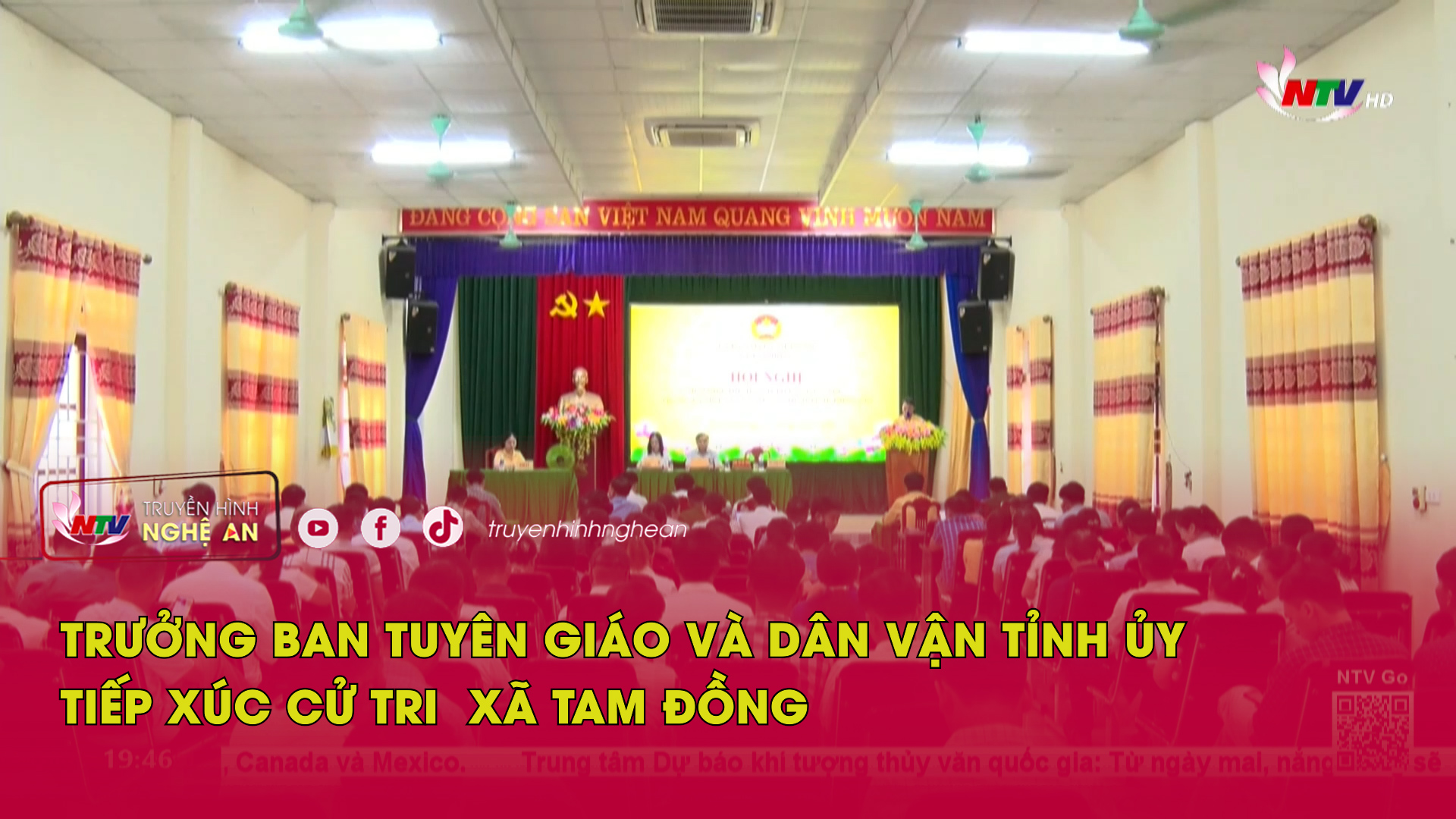 Trưởng Ban Tuyên giáo và Dân vận Tỉnh ủy tiếp xúc cử tri  xã Tam Đồng
